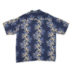 PURITAN Mens Hawaiian Shirt Blue Floral XL