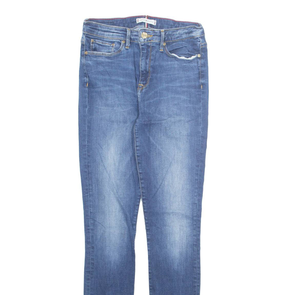TOMMY HILFIGER Womens Jeans Blue Regular Tapered Stone Wash W26 L29