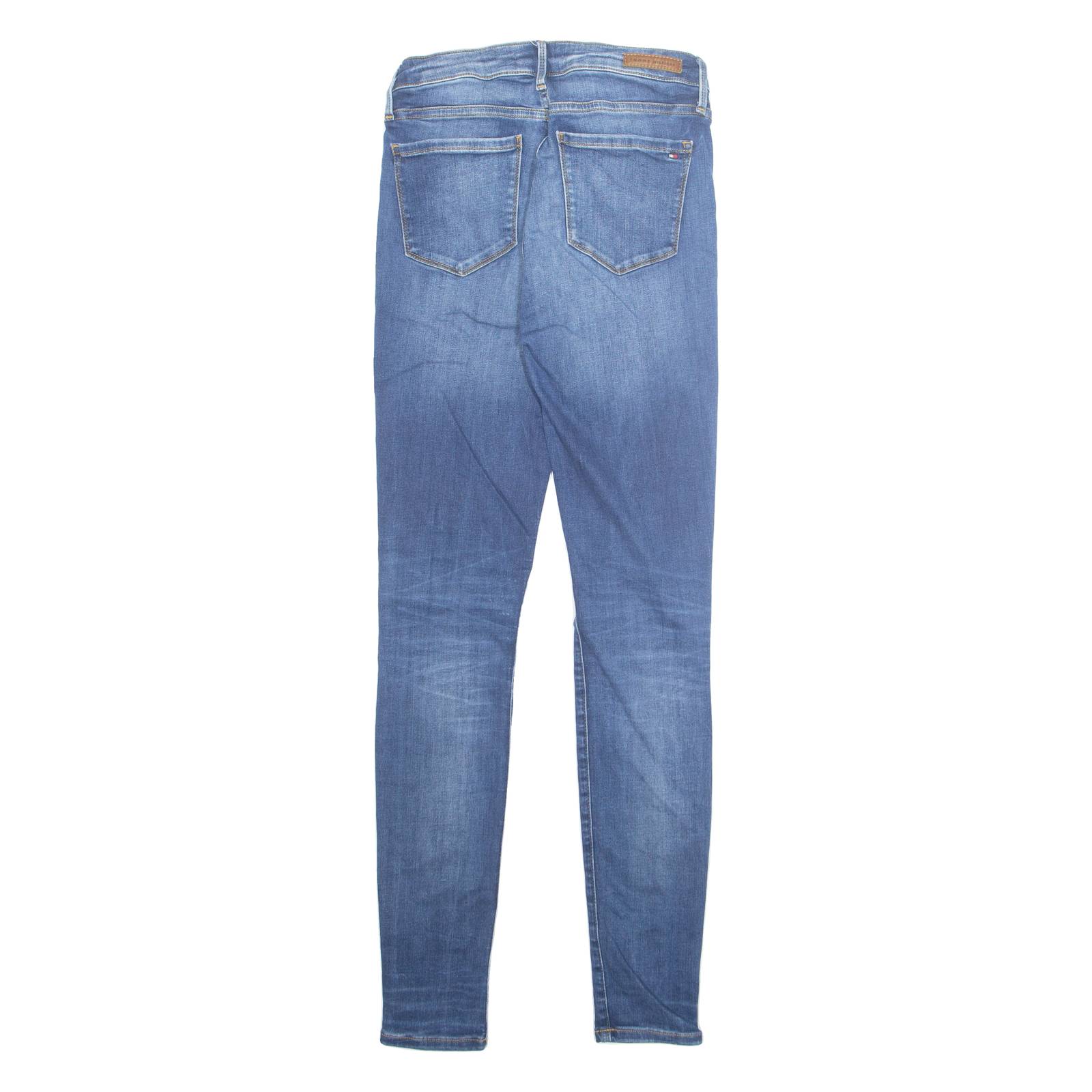 TOMMY HILFIGER Womens Jeans Blue Regular Tapered Stone Wash W26 L29