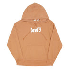 LEVI'S Womens Beige Pullover Hoodie L Cotton Blend Casual Sweatshirt