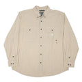 CARHARTT Mens Beige Workwear Shirt XL Cotton Blend Long Sleeve Button Down