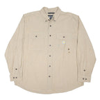 CARHARTT Mens Beige Workwear Shirt XL Cotton Blend Long Sleeve Button Down