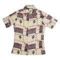 PLAYBOY Womens Shirt Brown Geometric S
