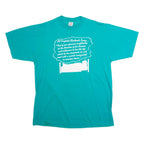 JERZEES AP English Students Quote Mens T-Shirt Green 90s USA XL