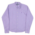 RALPH LAUREN Mens Purple Slim Fit Shirt S Cotton Blend Classic Button-Down