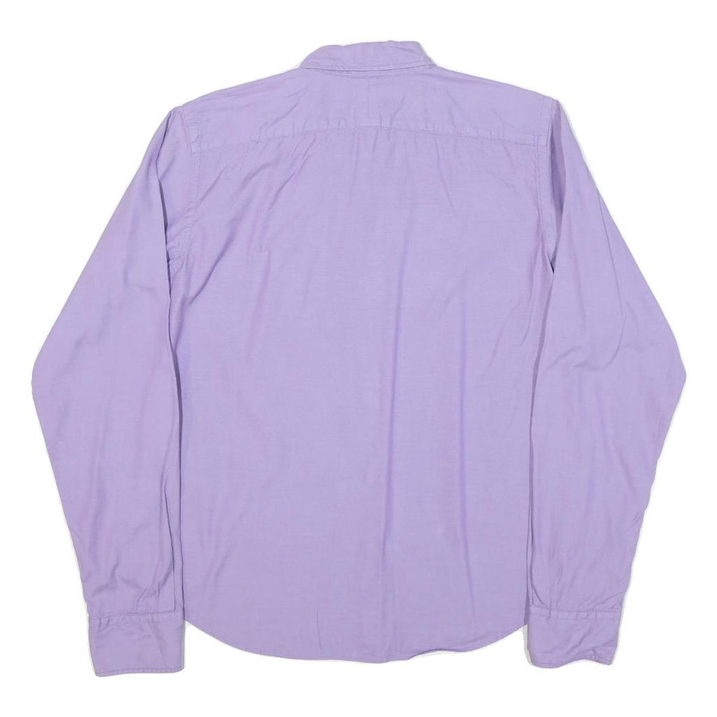 RALPH LAUREN Mens Purple Slim Fit Shirt S Cotton Blend Classic Button-Down