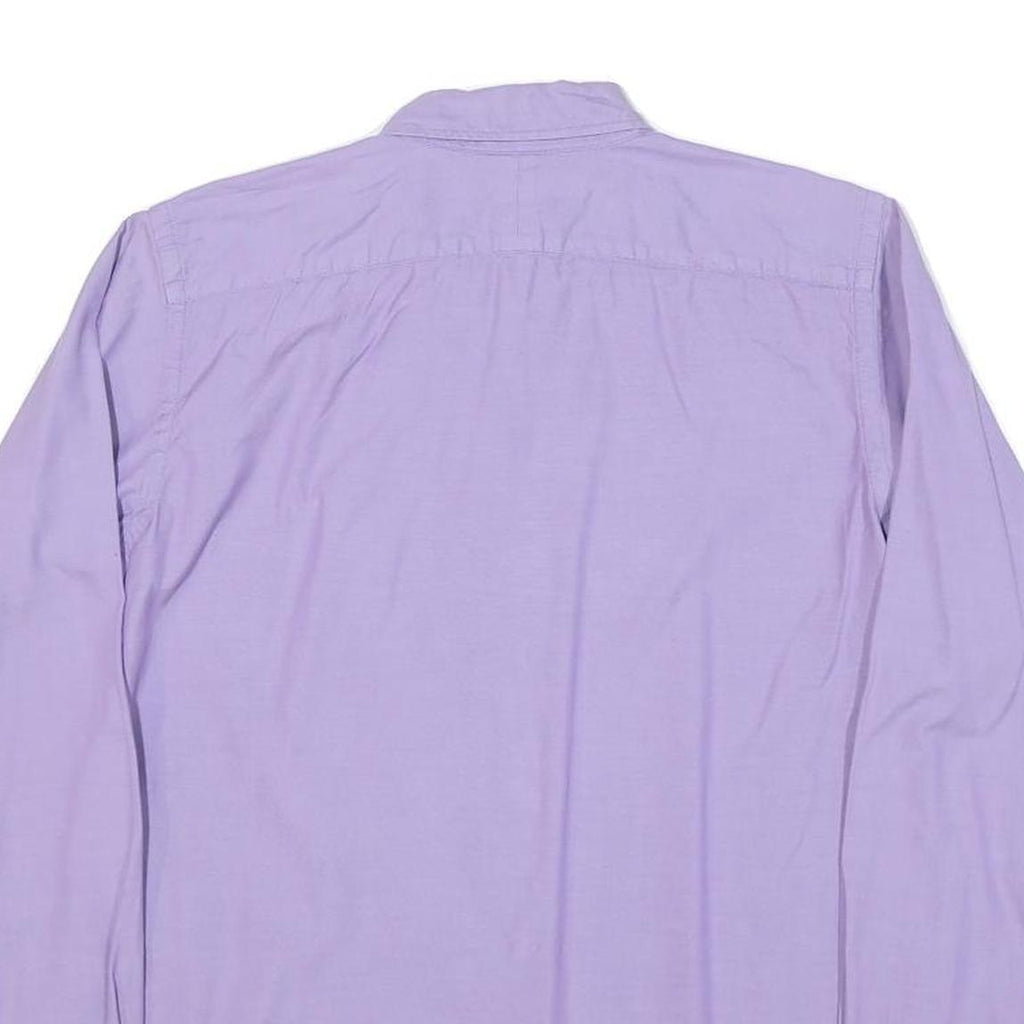 RALPH LAUREN Mens Purple Slim Fit Shirt S Cotton Blend Classic Button-Down