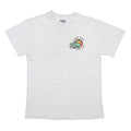 HANES Mens White Graphic T-Shirt S Short Sleeve Crew Neck Cotton Blend Casual