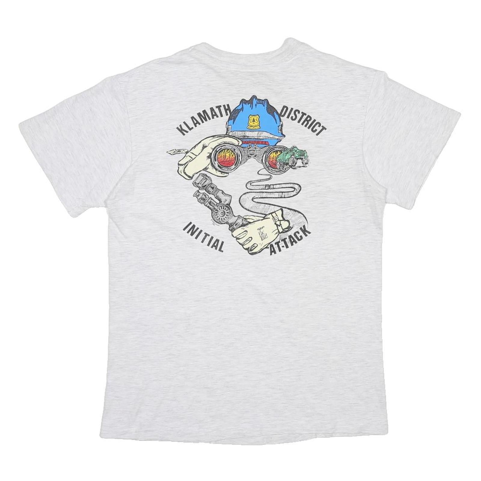 HANES Mens White Graphic T-Shirt S Short Sleeve Crew Neck Cotton Blend Casual