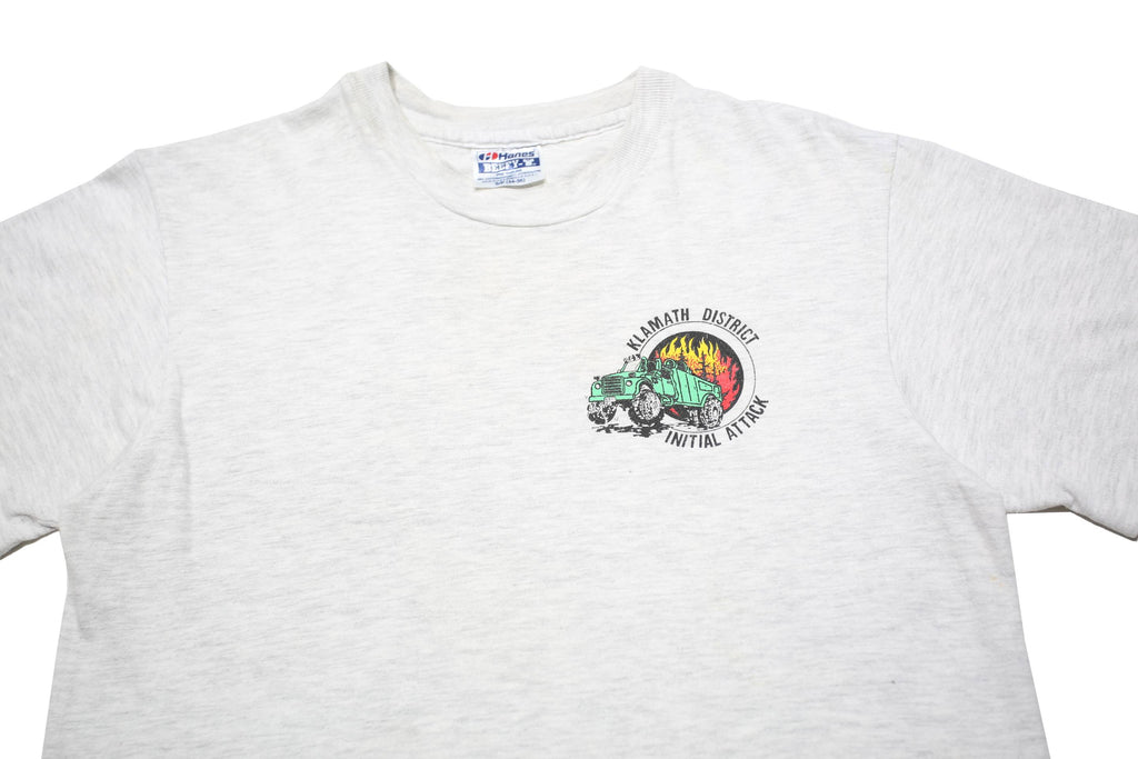 HANES Mens White Graphic T-Shirt S Short Sleeve Crew Neck Cotton Blend Casual