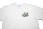 HANES Mens White Graphic T-Shirt S Short Sleeve Crew Neck Cotton Blend Casual