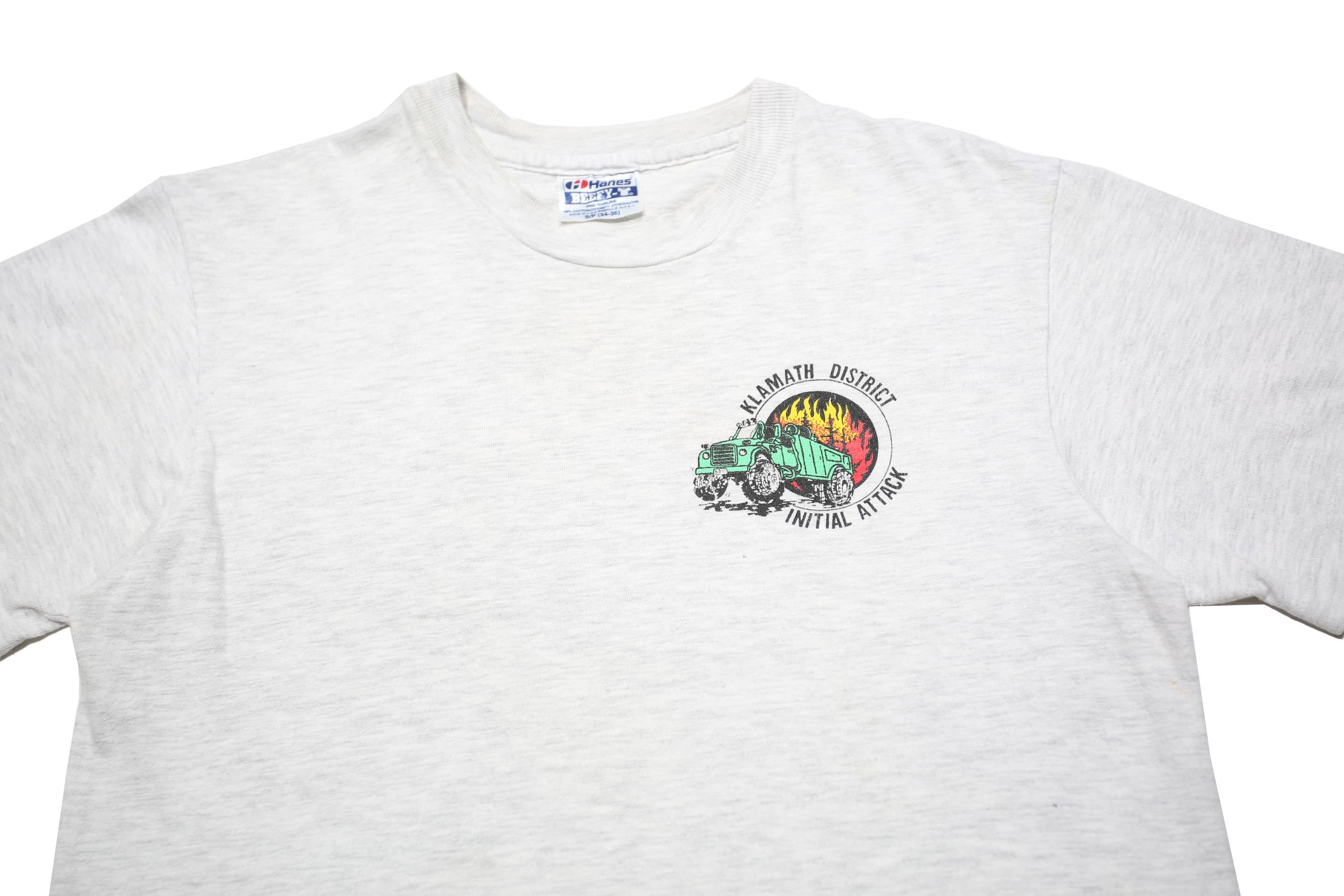 HANES Mens White Graphic T-Shirt S Short Sleeve Crew Neck Cotton Blend Casual