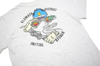 HANES Mens White Graphic T-Shirt S Short Sleeve Crew Neck Cotton Blend Casual