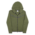 NIKE Mens Green Hoodie S Cotton Blend Full Zip Casual Sportswear