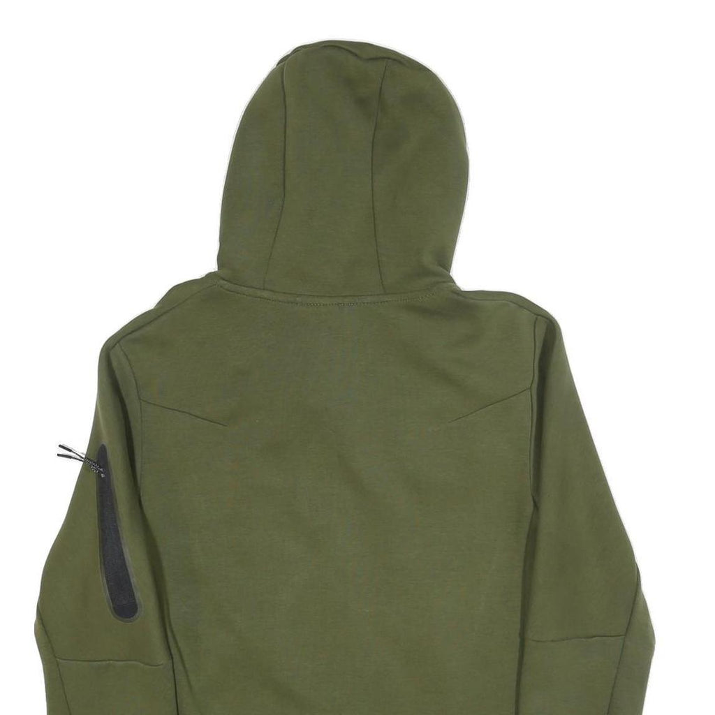 NIKE Mens Green Hoodie S Cotton Blend Full Zip Casual Sportswear