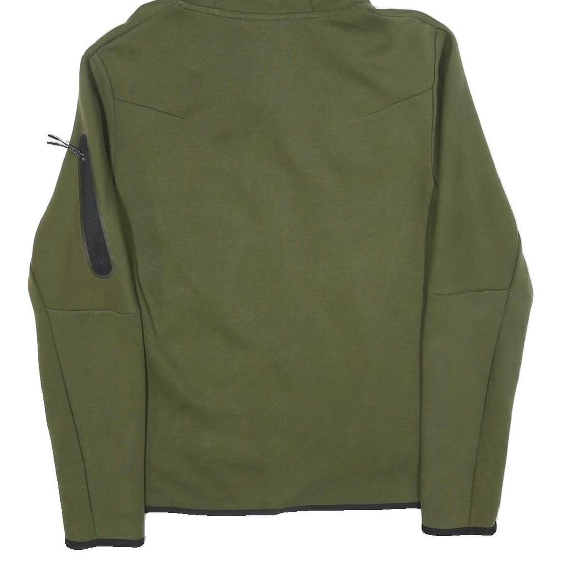 NIKE Mens Green Hoodie S Cotton Blend Full Zip Casual Sportswear