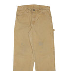 DICKIES Mens Cotton Blend Beige Regular Fit Straight Leg Trousers W28 L29