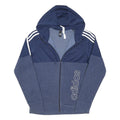 ADIDAS Mens Navy Blue Cotton Blend Zip Hoodie Jacket S Casual Sportswear