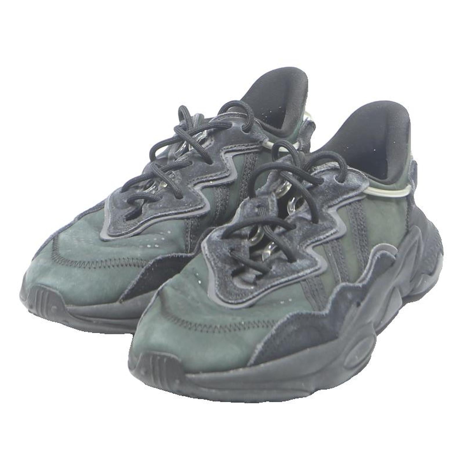 ADIDAS Ozweego Womens Black & Dark Green Synthetic Trainers UK 6 Chunky Sport
