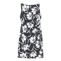 LAUREN RALPH LAUREN Womens Black & White Floral Sleeveless Day Dress Polyester