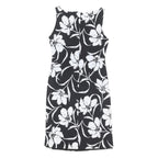 LAUREN RALPH LAUREN Womens Black & White Floral Sleeveless Day Dress Polyester