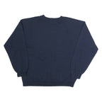 MV SPORT Mens Navy Blue Trine University Sweatshirt Crew Neck L Cotton