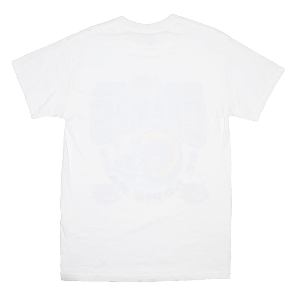 DELTA Mens White St Louis Rams Graphic T-Shirt M Short Sleeve Crew Neck Super