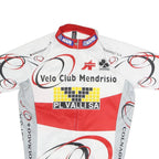 OSSOS Mens White & Red Graphic Cycling Jersey S Short Sleeve Zip Neck