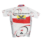 OSSOS Mens White & Red Graphic Cycling Jersey S Short Sleeve Zip Neck