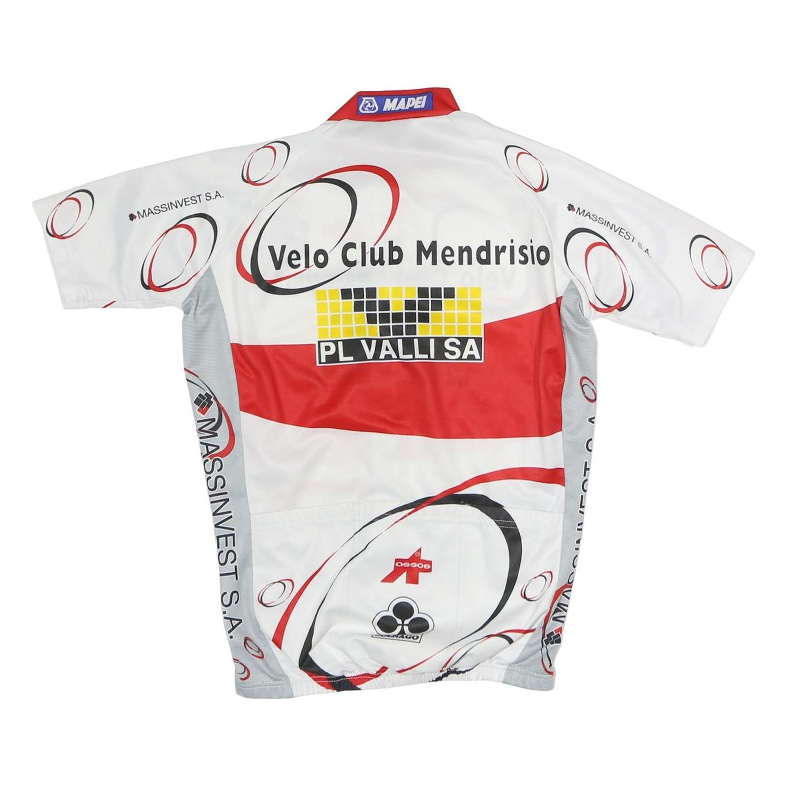 OSSOS Mens White & Red Graphic Cycling Jersey S Short Sleeve Zip Neck