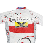 OSSOS Mens White & Red Graphic Cycling Jersey S Short Sleeve Zip Neck