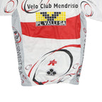 OSSOS Mens White & Red Graphic Cycling Jersey S Short Sleeve Zip Neck