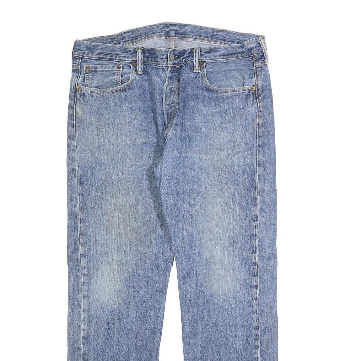 LEVI'S 501 Mens Jeans Blue Regular Straight Denim Light W38 L32 Classic Fit