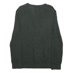 HILFIGER DENIM Mens Black V-Neck Basic Knit Pullover Jumper S Cotton Relaxed Fit