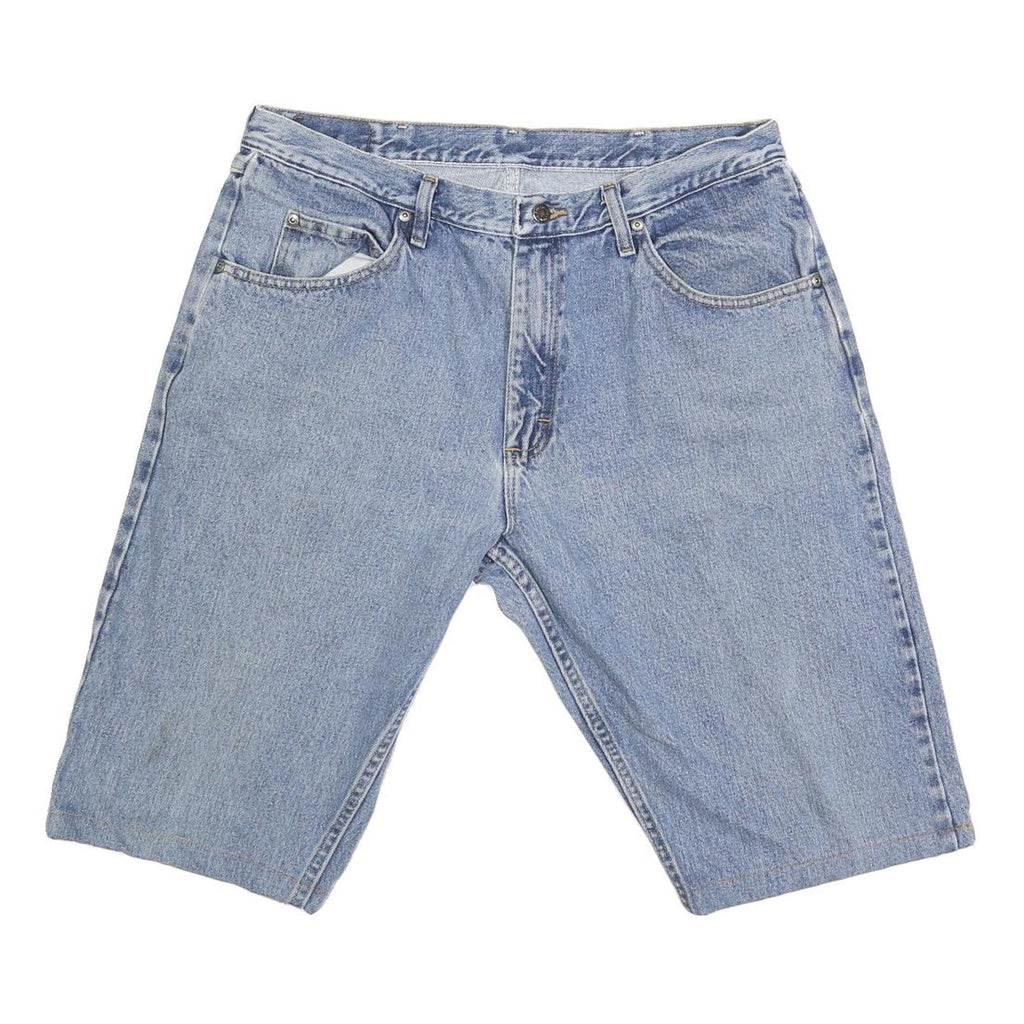 WRANGLER Mens Denim Blue Shorts L W36 Classic Fit Cotton Blend Casual
