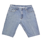 WRANGLER Mens Denim Blue Shorts L W36 Classic Fit Cotton Blend Casual