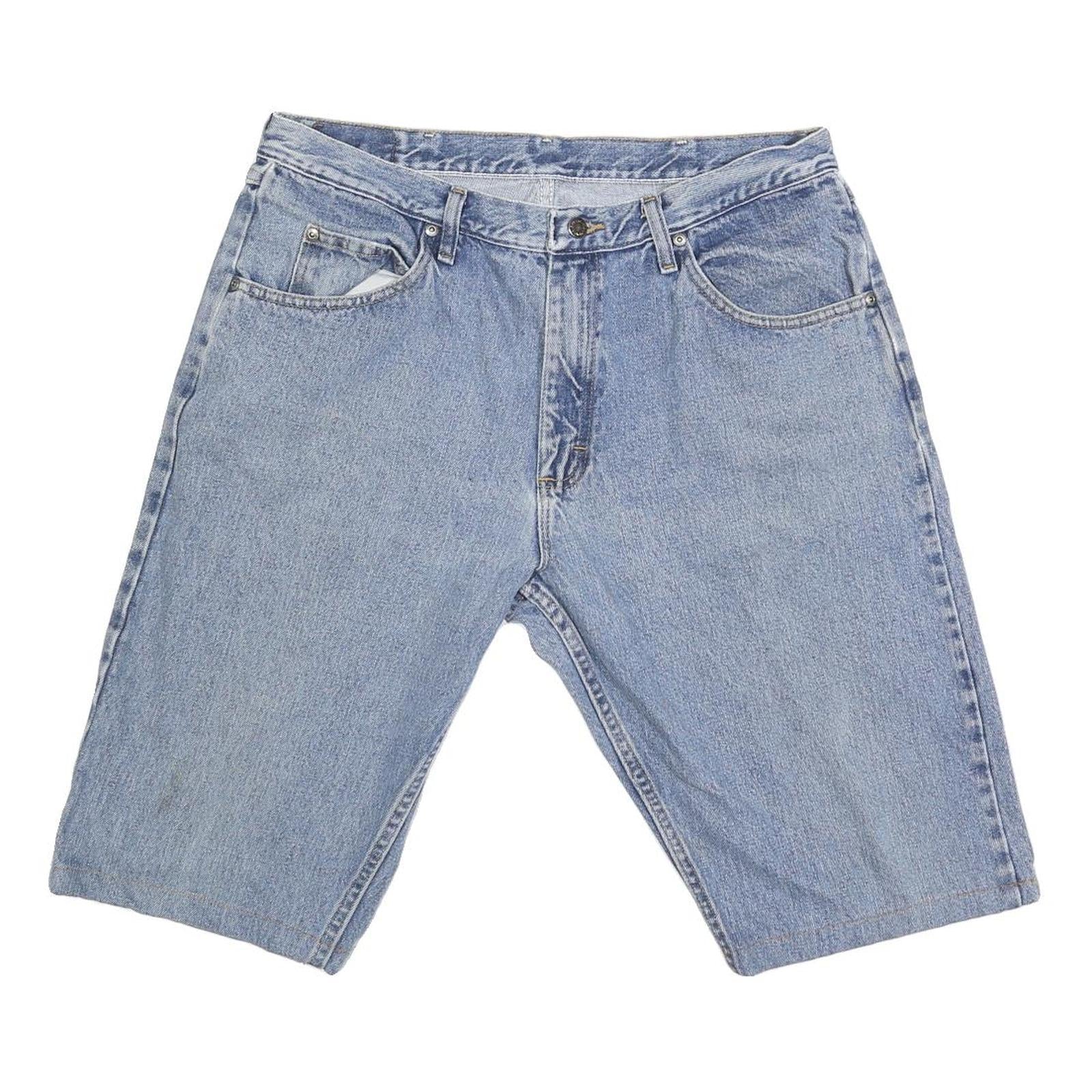 WRANGLER Mens Denim Blue Shorts L W36 Classic Fit Cotton Blend Casual