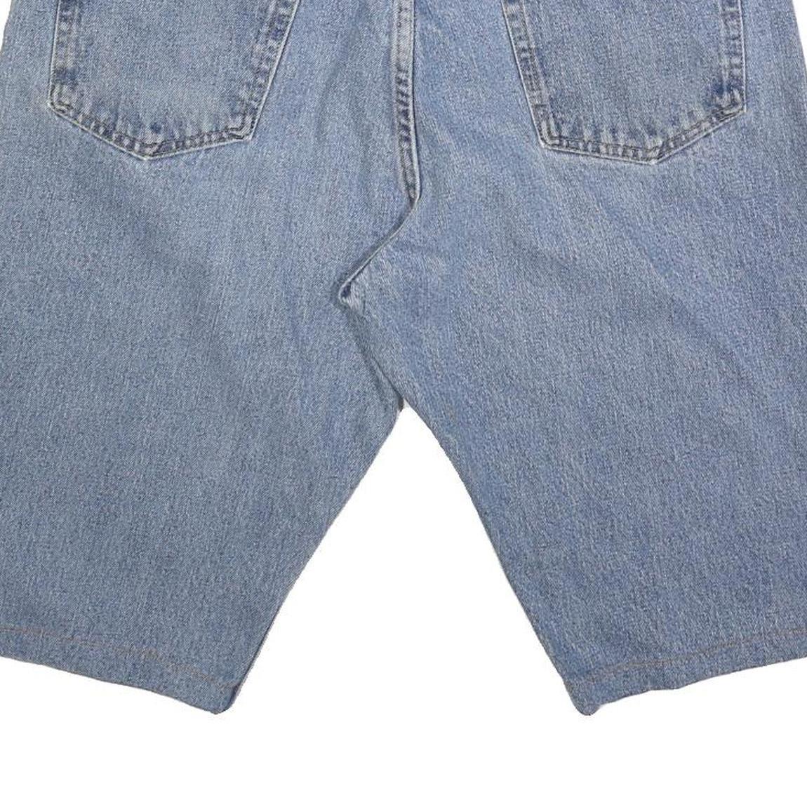 WRANGLER Mens Denim Blue Shorts L W36 Classic Fit Cotton Blend Casual