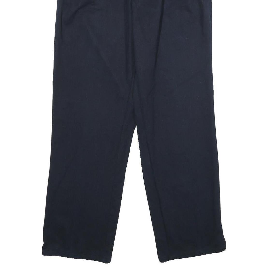 VECCHIA MANIERA Womens Cotton Navy Classic Straight Trousers W28 L32 Elegant