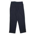 VECCHIA MANIERA Womens Cotton Navy Classic Straight Trousers W28 L32 Elegant