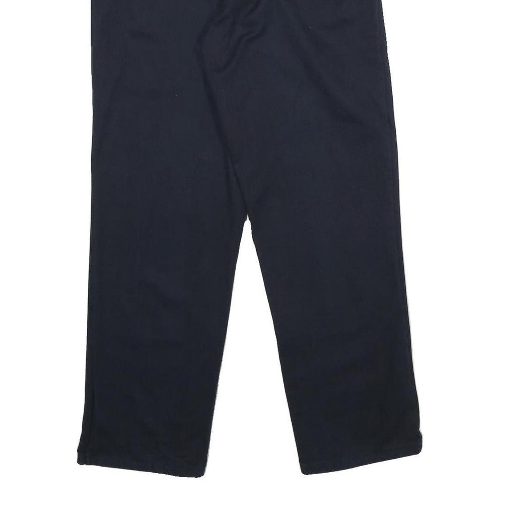 VECCHIA MANIERA Womens Cotton Navy Classic Straight Trousers W28 L32 Elegant