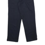 VECCHIA MANIERA Womens Cotton Navy Classic Straight Trousers W28 L32 Elegant
