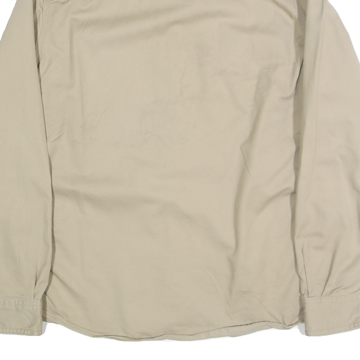 CARHARTT Womens Beige Shirt S Cotton Blend Button Pocket Casual Workwear