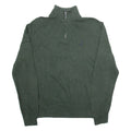NAUTICA Mens Jumper Green 1/4 Zip Tight Knit M