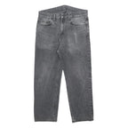 CARHARTT Mens Jeans Grey Regular Straight Denim Medium W32 L26 Zip Cotton