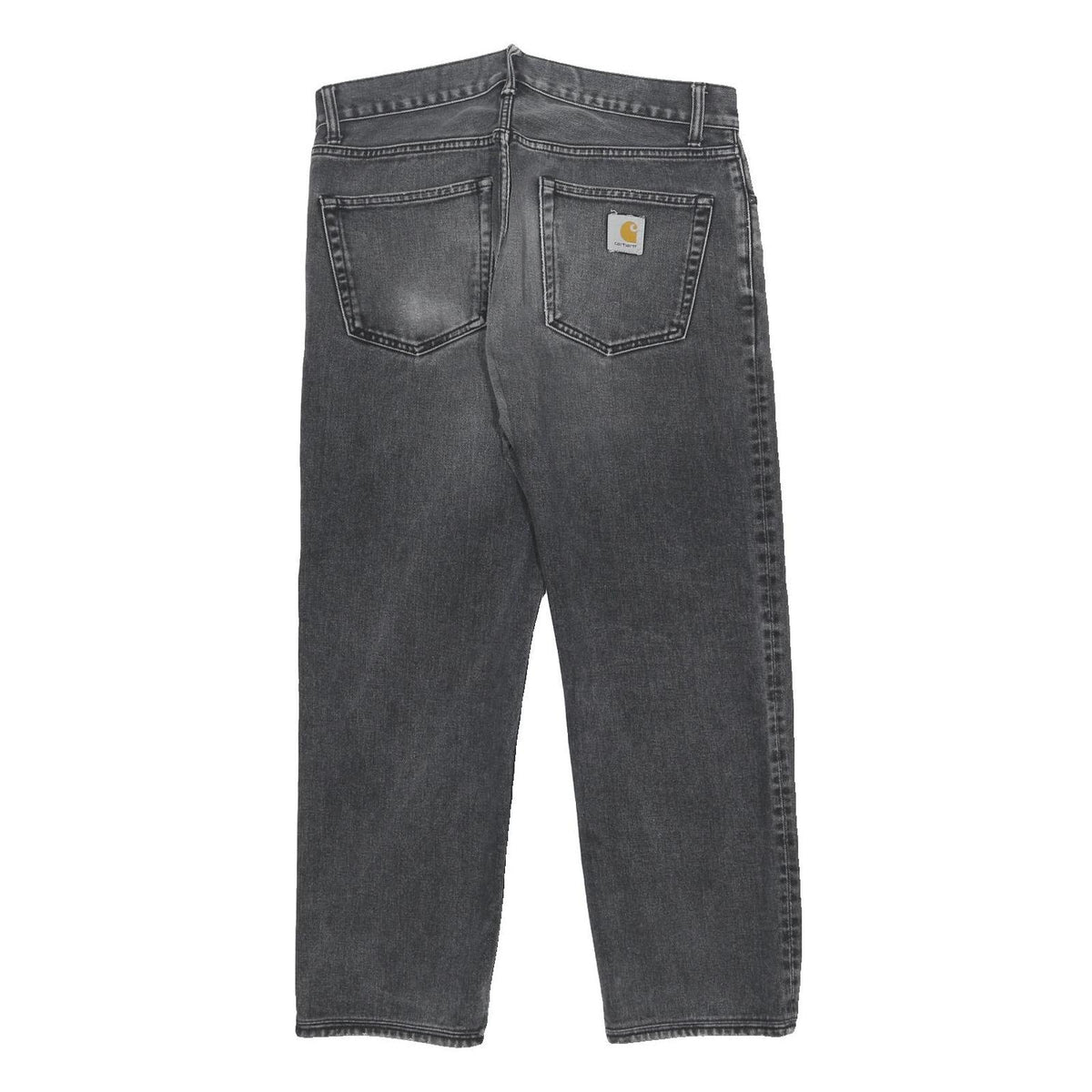 CARHARTT Mens Jeans Grey Regular Straight Denim Medium W32 L26 Zip Cotton
