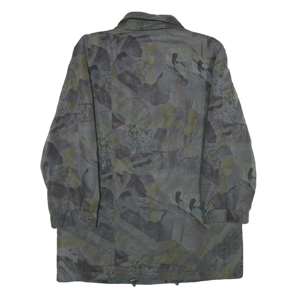 DEL MOD INTERNATIONAL Womens Grey Jacket UK 12 Polyester Zip Patterned Casual