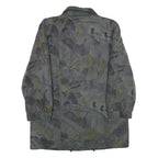 DEL MOD INTERNATIONAL Womens Grey Jacket UK 12 Polyester Zip Patterned Casual