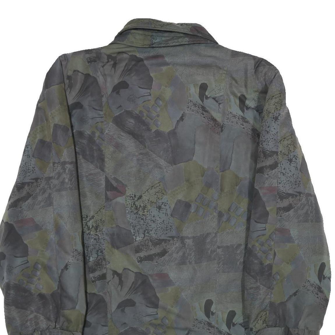 DEL MOD INTERNATIONAL Womens Grey Jacket UK 12 Polyester Zip Patterned Casual