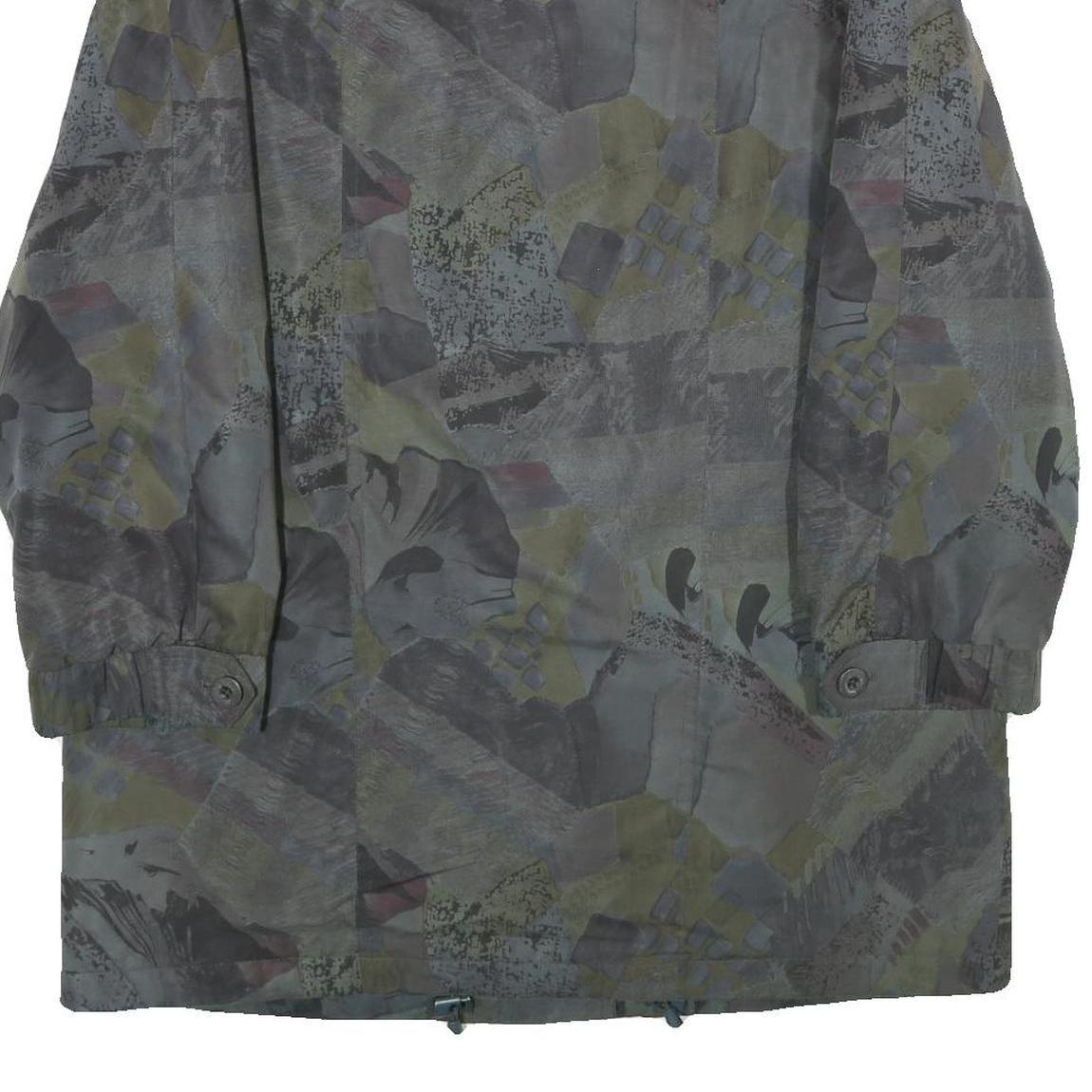 DEL MOD INTERNATIONAL Womens Grey Jacket UK 12 Polyester Zip Patterned Casual